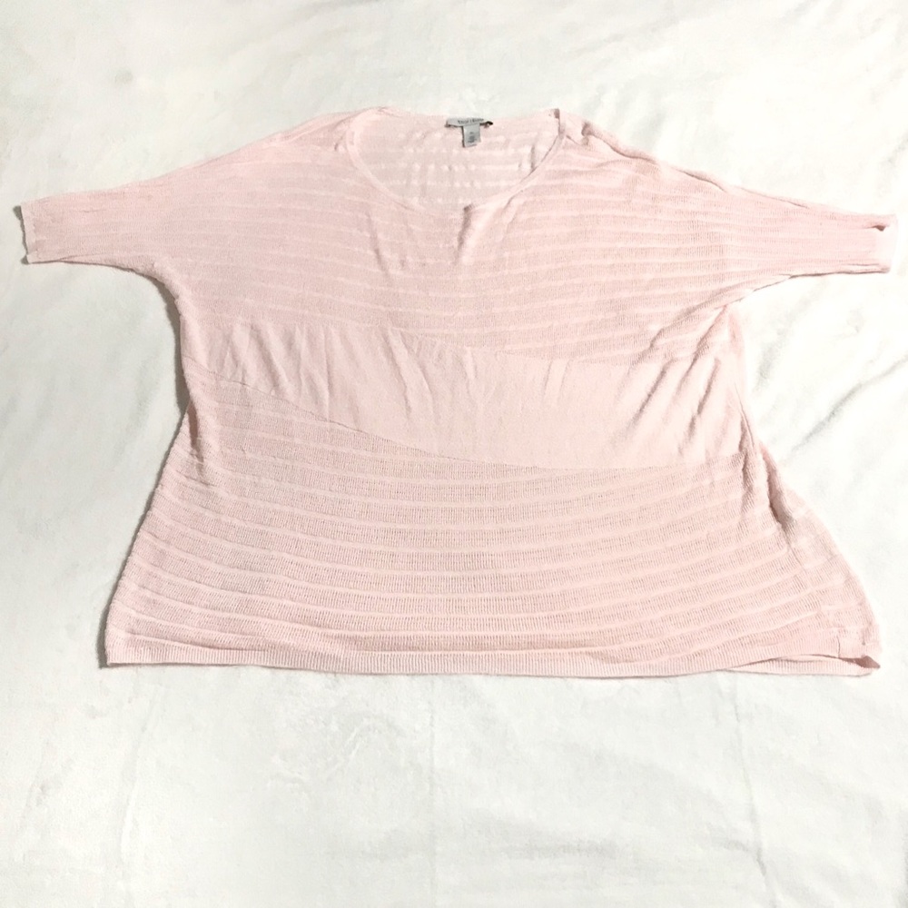 HP🎉 White House|Black Market Pink Knit Blouse XL